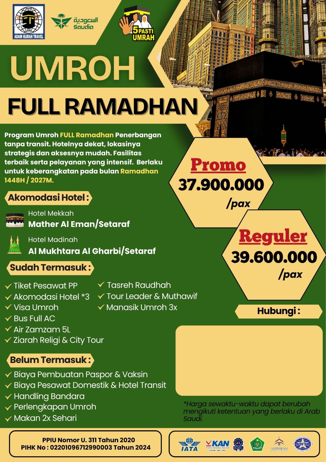 UMROH FULL RAMADHAN 1448H - REGULAR