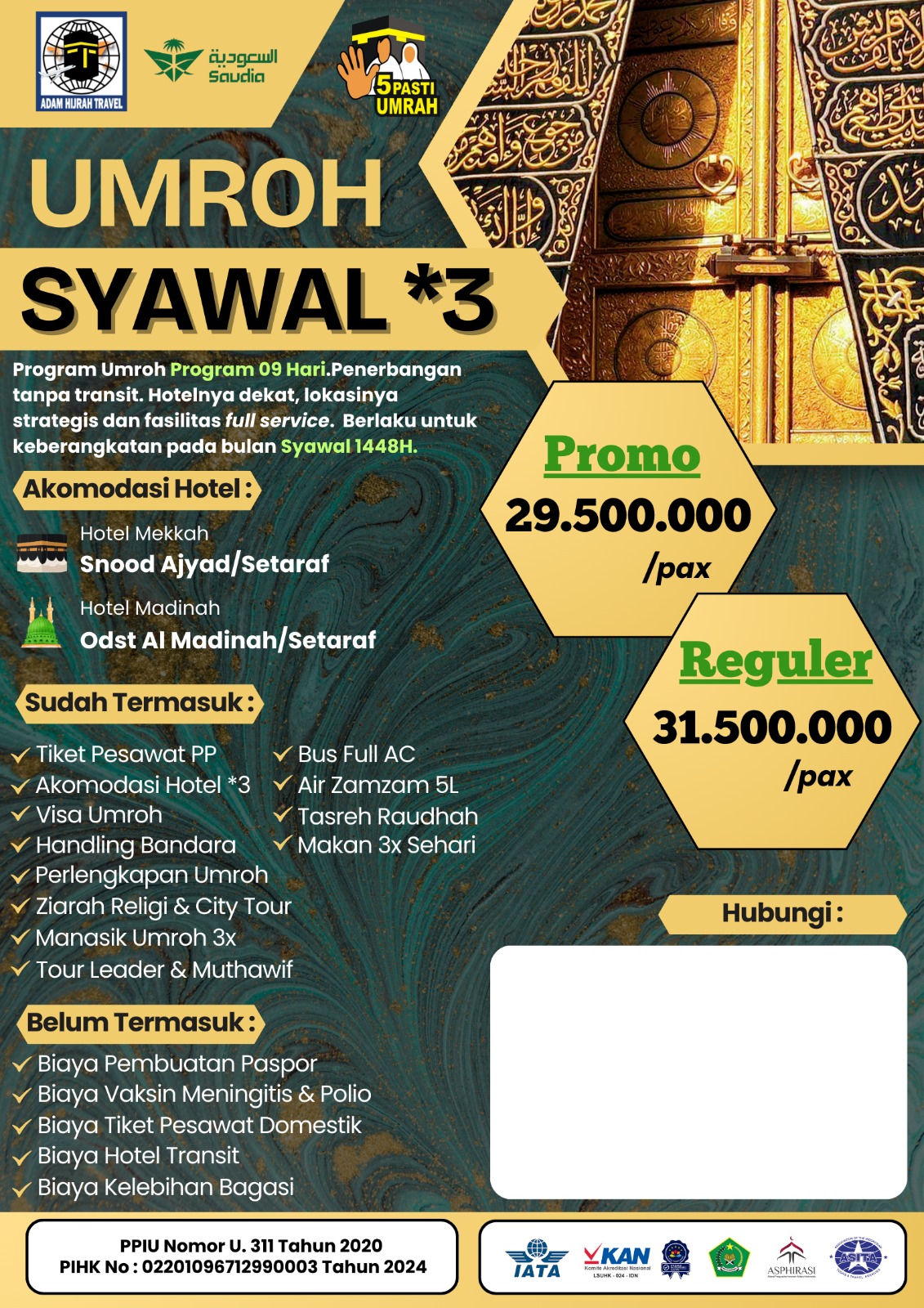 UMROH SYAWAL Regular 1448H
