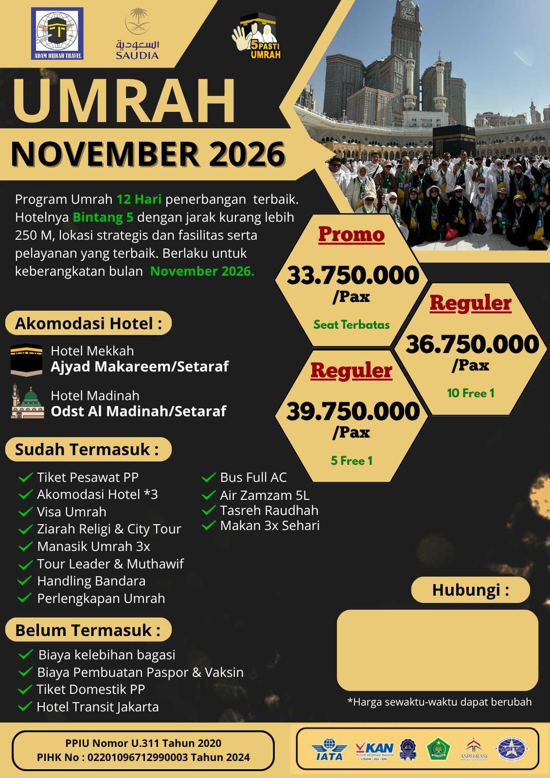 UMROH 12D BINTANG 5