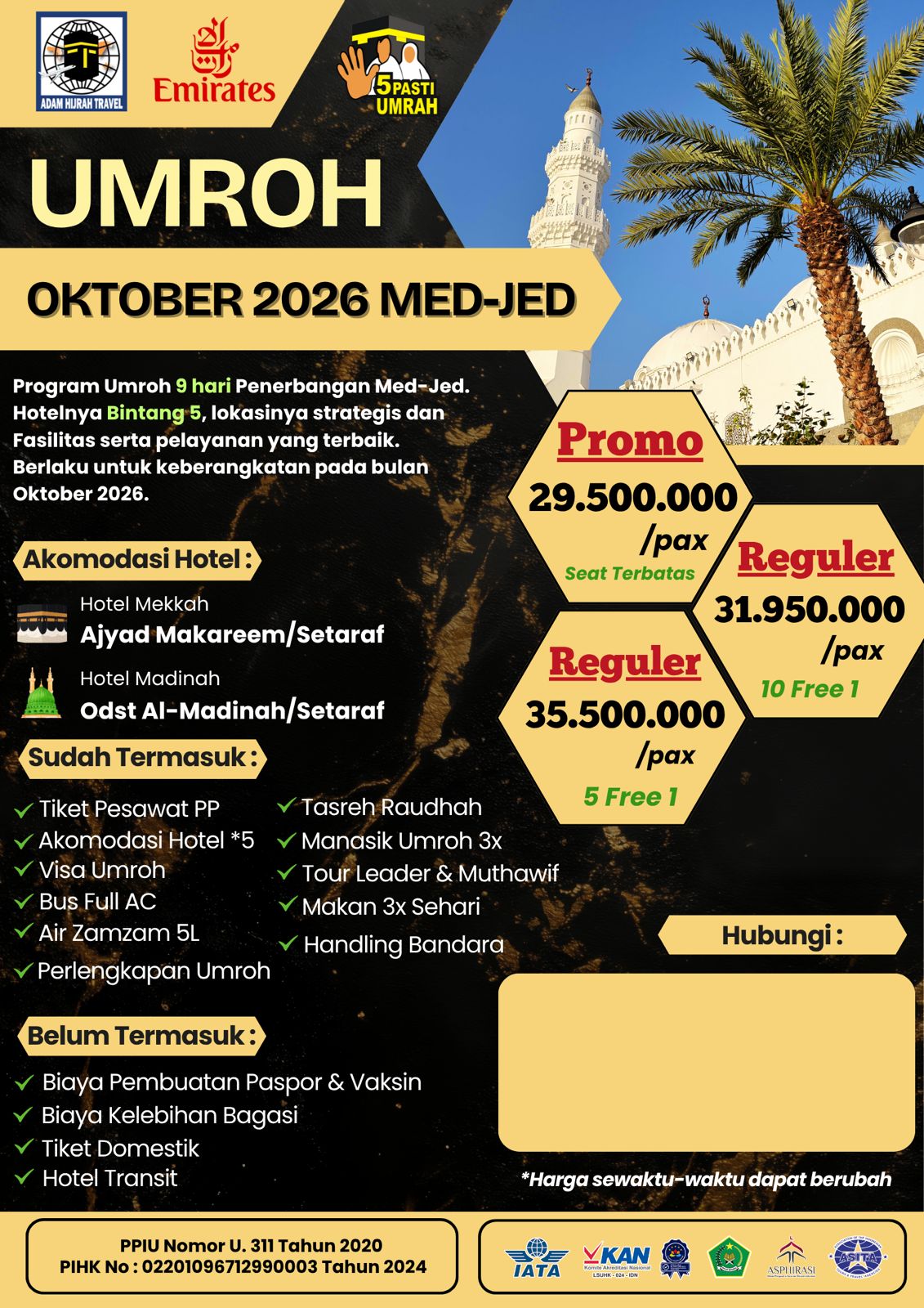 UMROH REGULAR OKTOBER