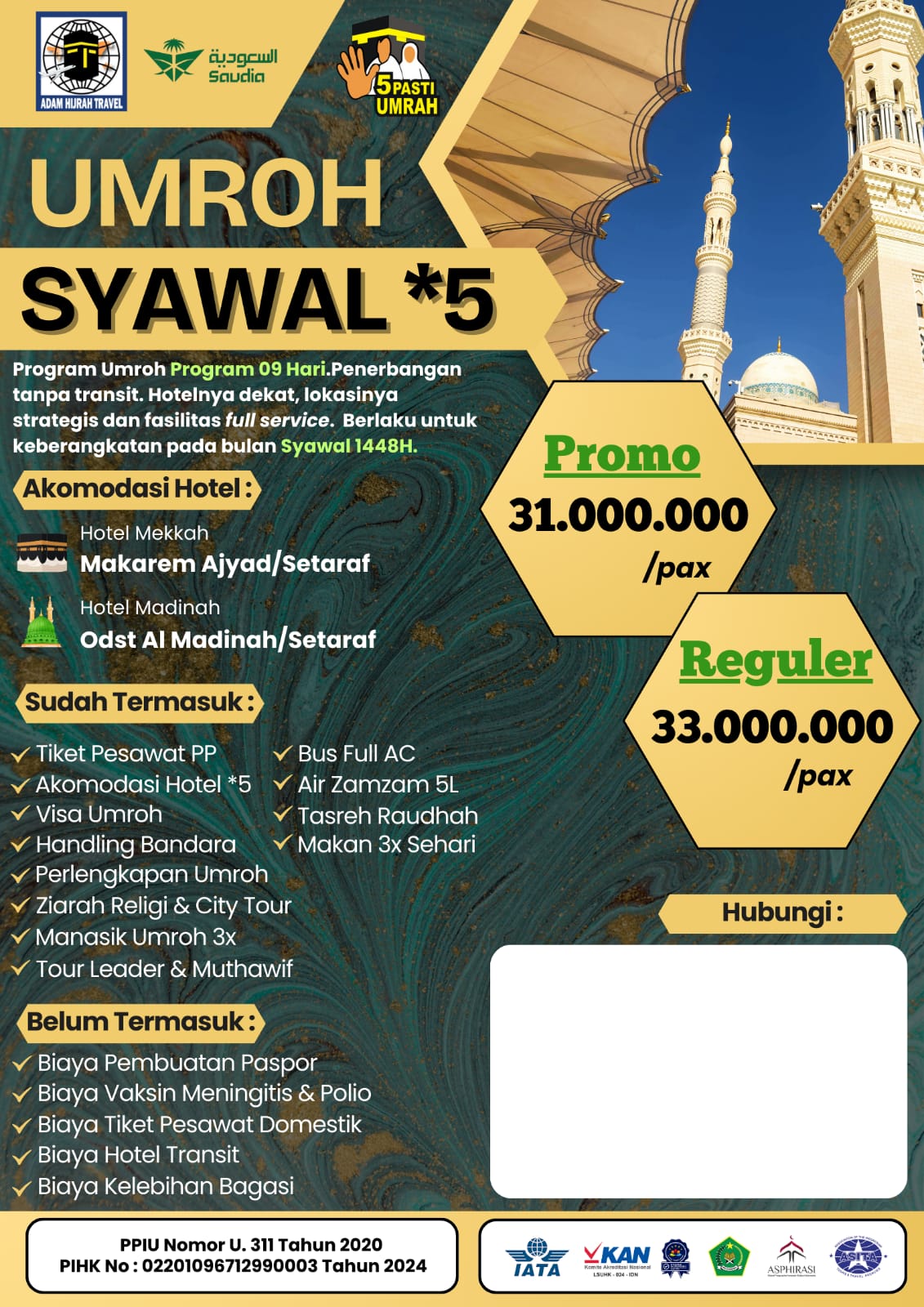 UMRAH SYAWAL BINTANG 5